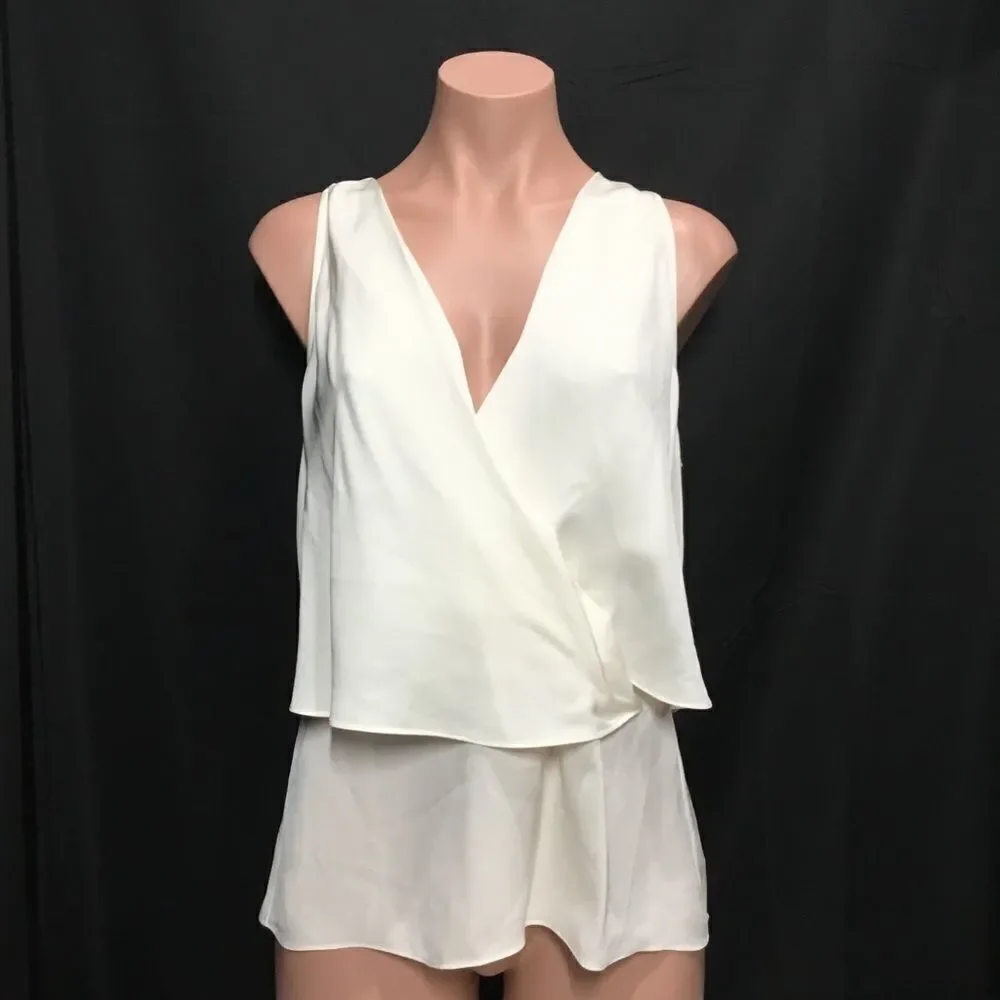 Theory Alizay Silk Top in Ivory (C2) - Picture 2 of 7